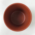 Japanese Tokoname Ware Ceramic Teacup Vtg Pottery Yunomi Brown Bamboo TC537