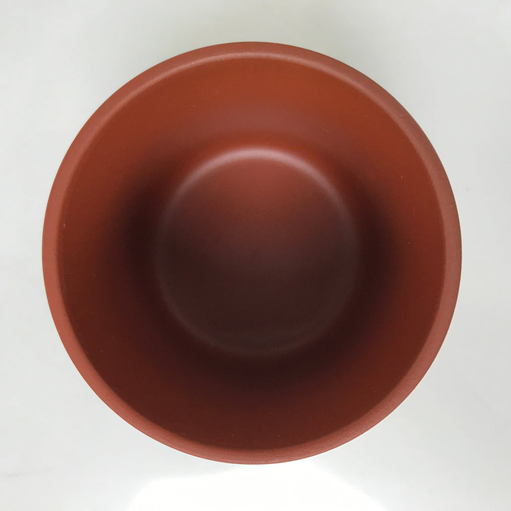 Japanese Tokoname Ware Ceramic Teacup Vtg Pottery Yunomi Brown Bamboo TC538