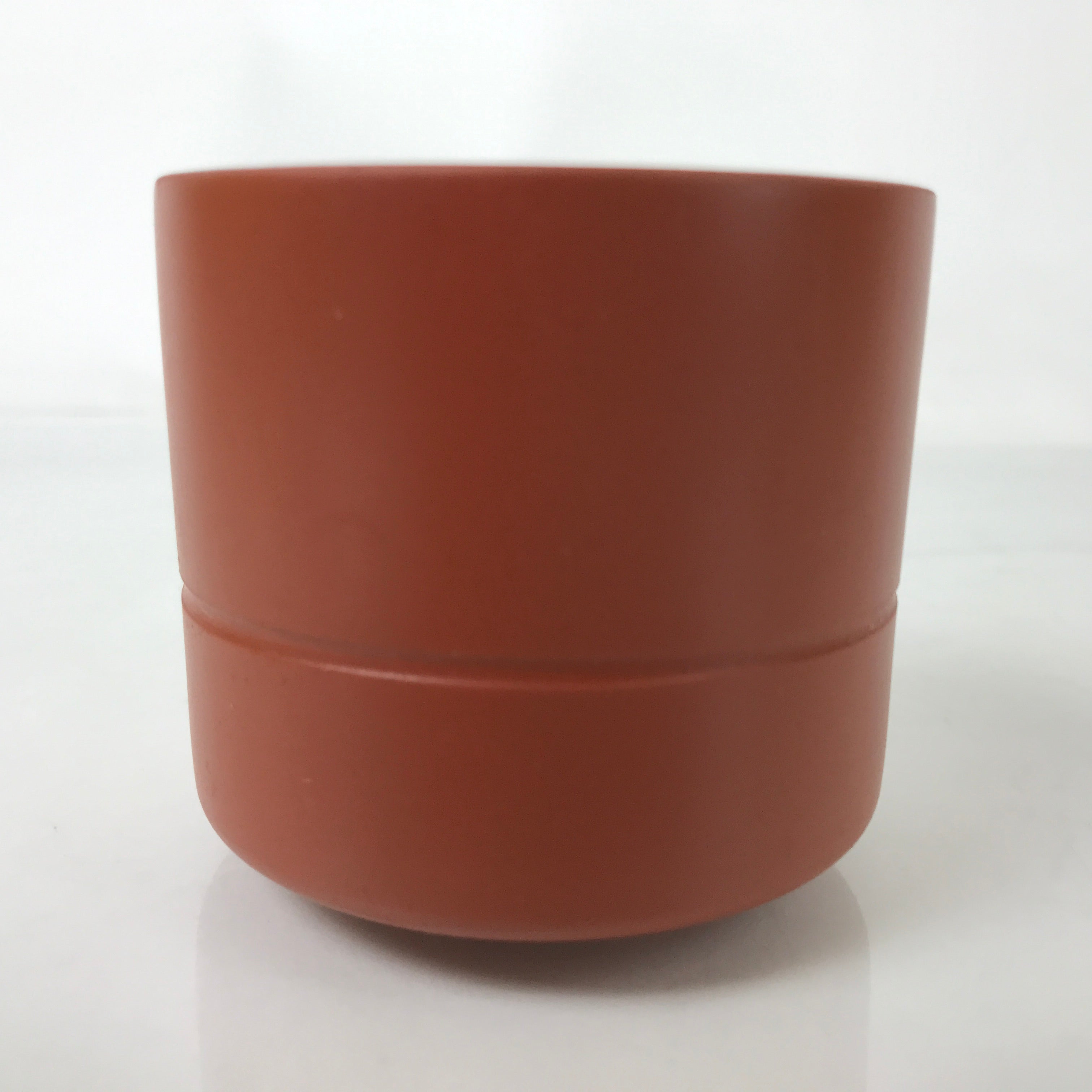 Japanese Tokoname Ware Ceramic Teacup Vtg Pottery Yunomi Brown Bamboo TC540