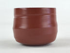 Japanese Tokoname Ware Ceramic Teacup Vtg Pottery Yunomi Brown Lines TC378