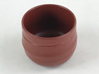 Japanese Tokoname Ware Ceramic Teacup Vtg Pottery Yunomi Brown Lines TC378