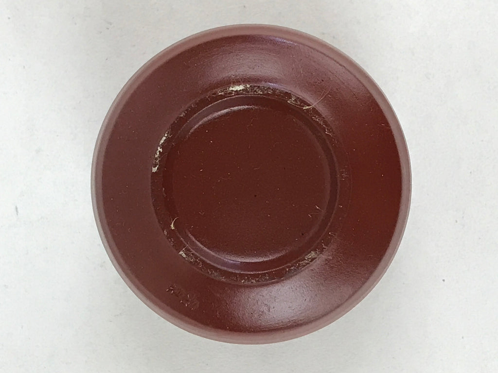 Japanese Tokoname Ware Ceramic Teacup Vtg Pottery Yunomi Brown Lines TC378