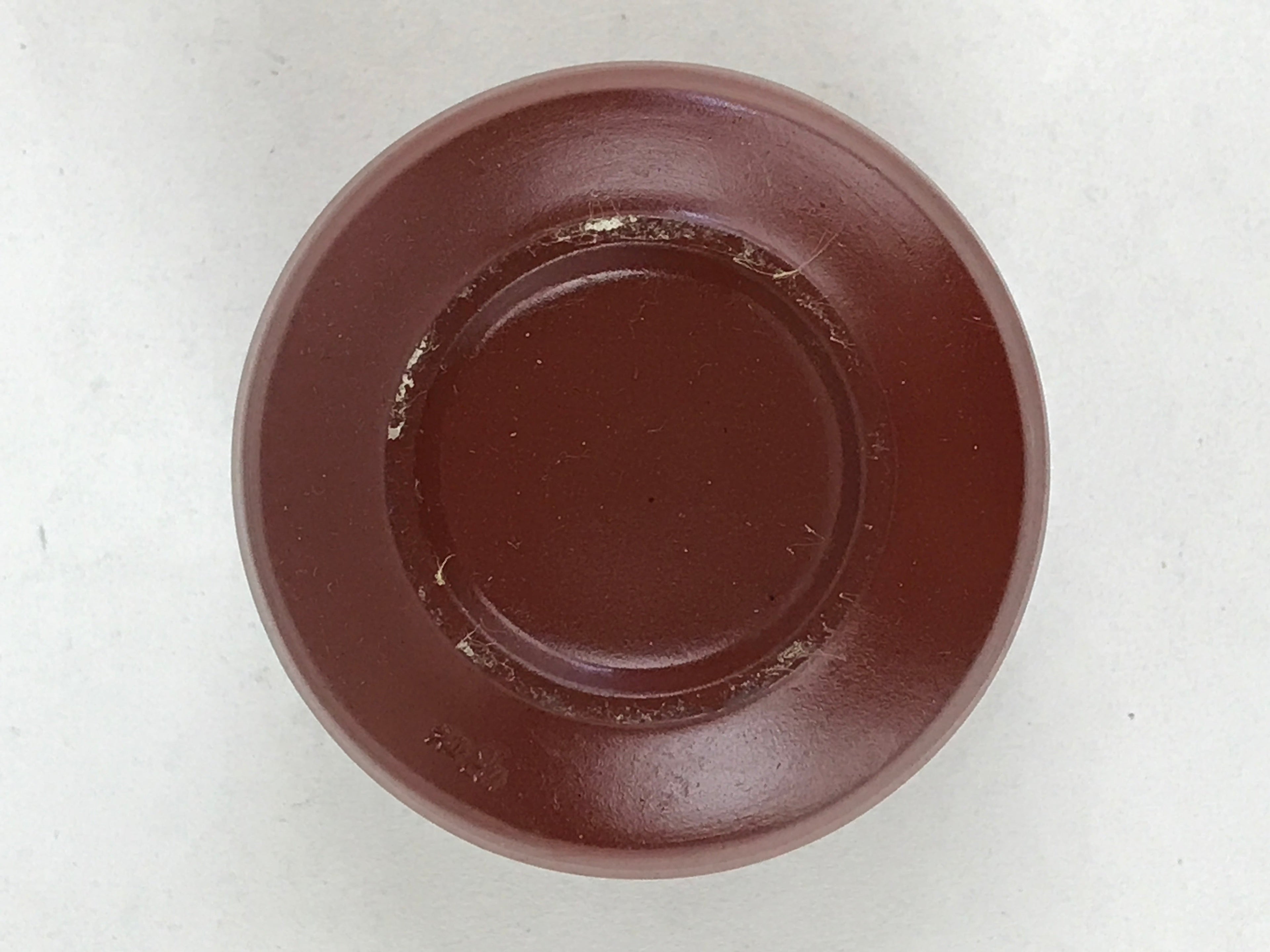 Japanese Tokoname Ware Ceramic Teacup Vtg Pottery Yunomi Brown Lines TC378