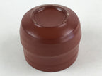 Japanese Tokoname Ware Ceramic Teacup Vtg Pottery Yunomi Brown Lines TC378