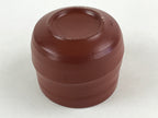 Japanese Tokoname Ware Ceramic Teacup Vtg Pottery Yunomi Brown Lines TC379