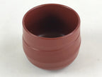Japanese Tokoname Ware Ceramic Teacup Vtg Pottery Yunomi Brown Lines TC380