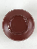 Japanese Tokoname Ware Ceramic Teacup Vtg Pottery Yunomi Brown Lines TC380