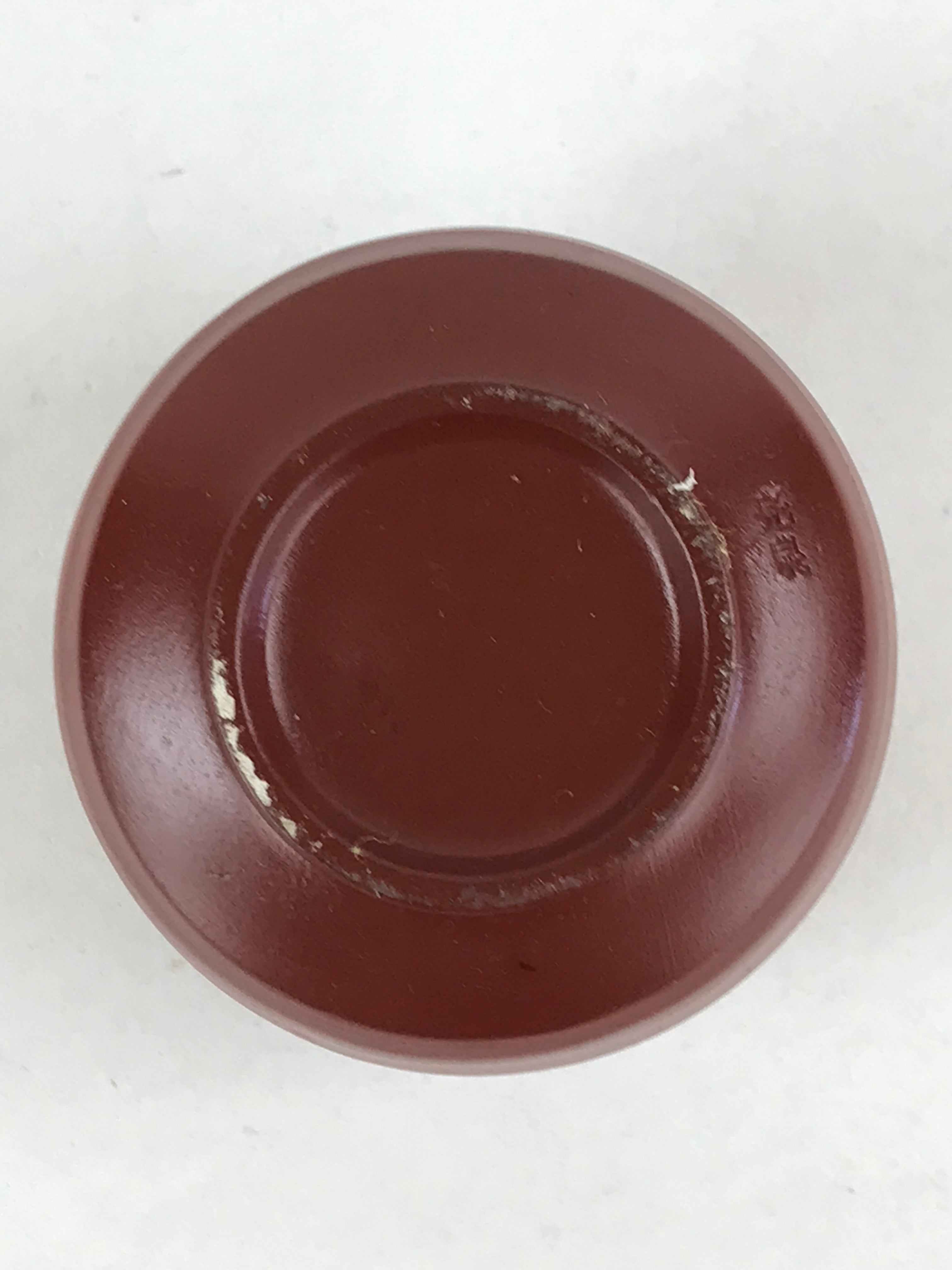 Japanese Tokoname Ware Ceramic Teacup Vtg Pottery Yunomi Brown Lines TC380