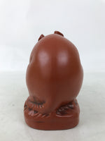 Japanese Tokoname Ware Ceramic Zodiac Rat Figurine Vtg Nezumi Brown Boxed ST68