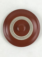 Japanese Tokoname ware Ceramic Lidded Teacup Vtg Pottery Yunomi Red Brown TC341