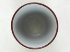 Japanese Tokoname ware Ceramic Lidded Teacup Vtg Pottery Yunomi Red Brown TC341