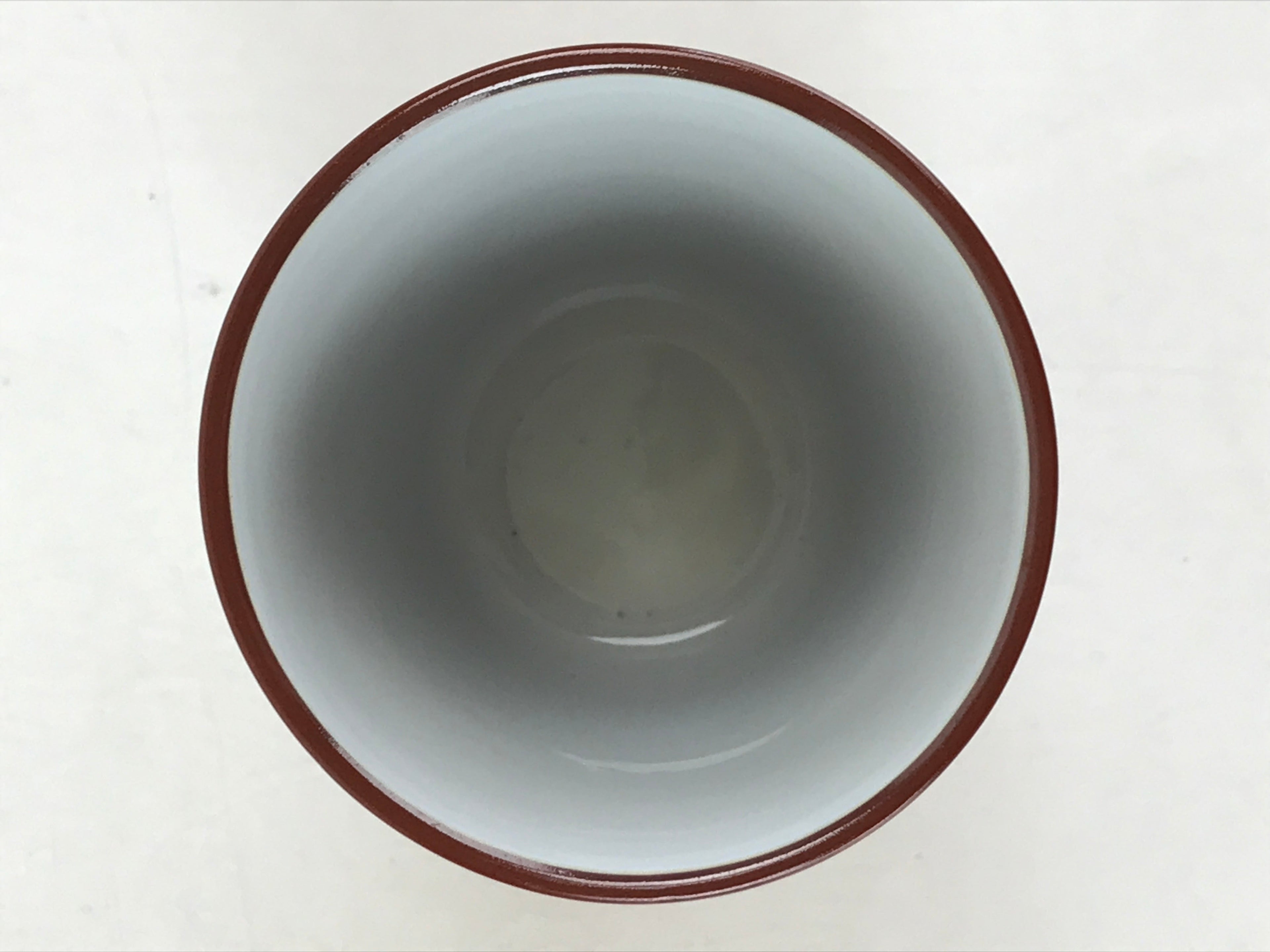 Japanese Tokoname ware Ceramic Lidded Teacup Vtg Pottery Yunomi Red Brown TC341