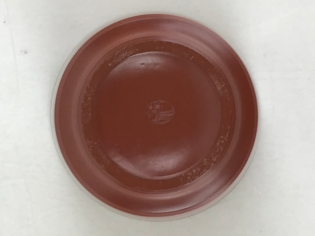 Japanese Tokoname ware Ceramic Lidded Teacup Vtg Pottery Yunomi Red Brown TC341