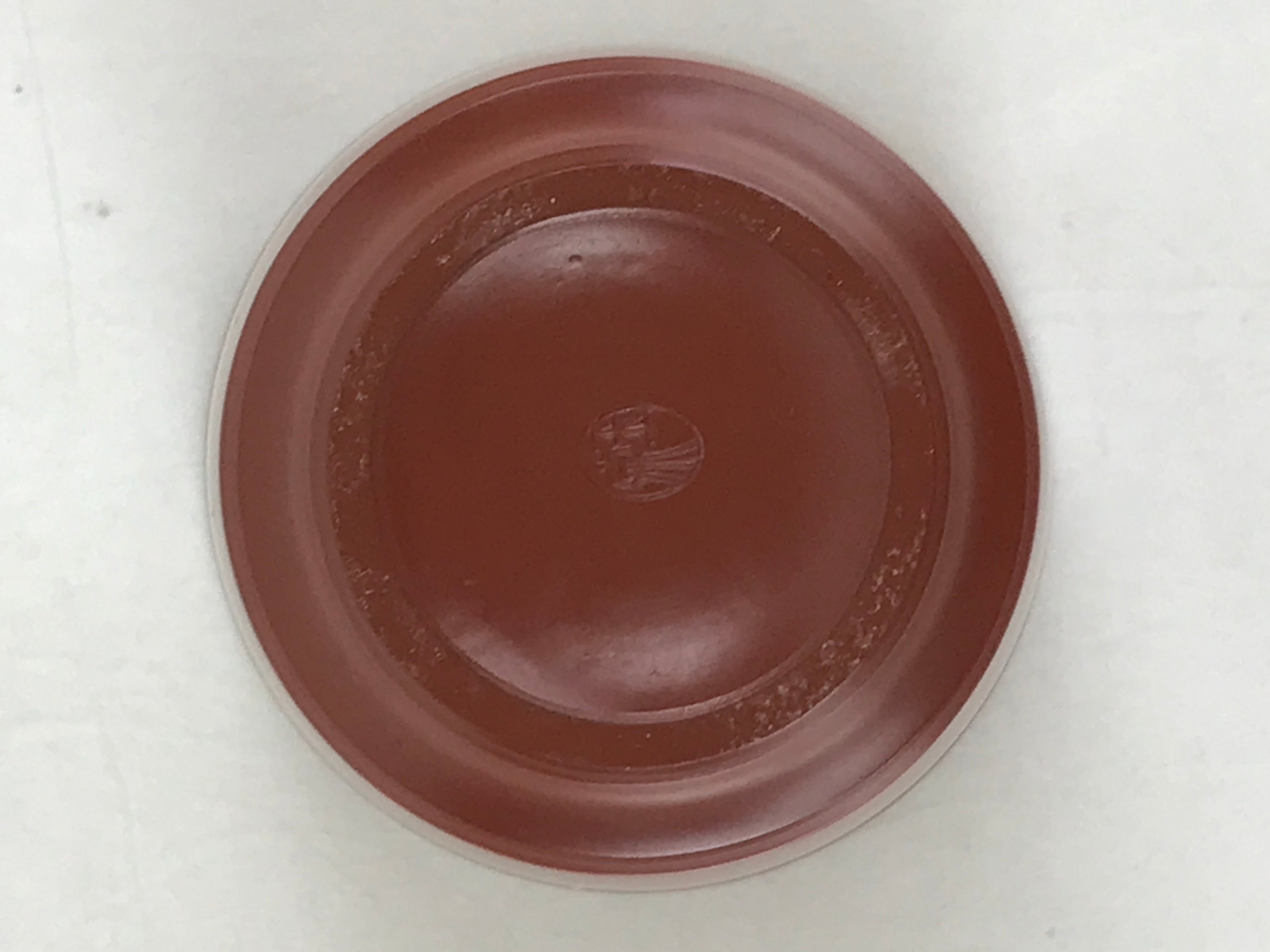 Japanese Tokoname ware Ceramic Lidded Teacup Vtg Pottery Yunomi Red Brown TC341