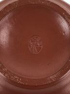 Japanese Tokoname ware Ceramic Lidded Teacup Vtg Pottery Yunomi Red Brown TC341