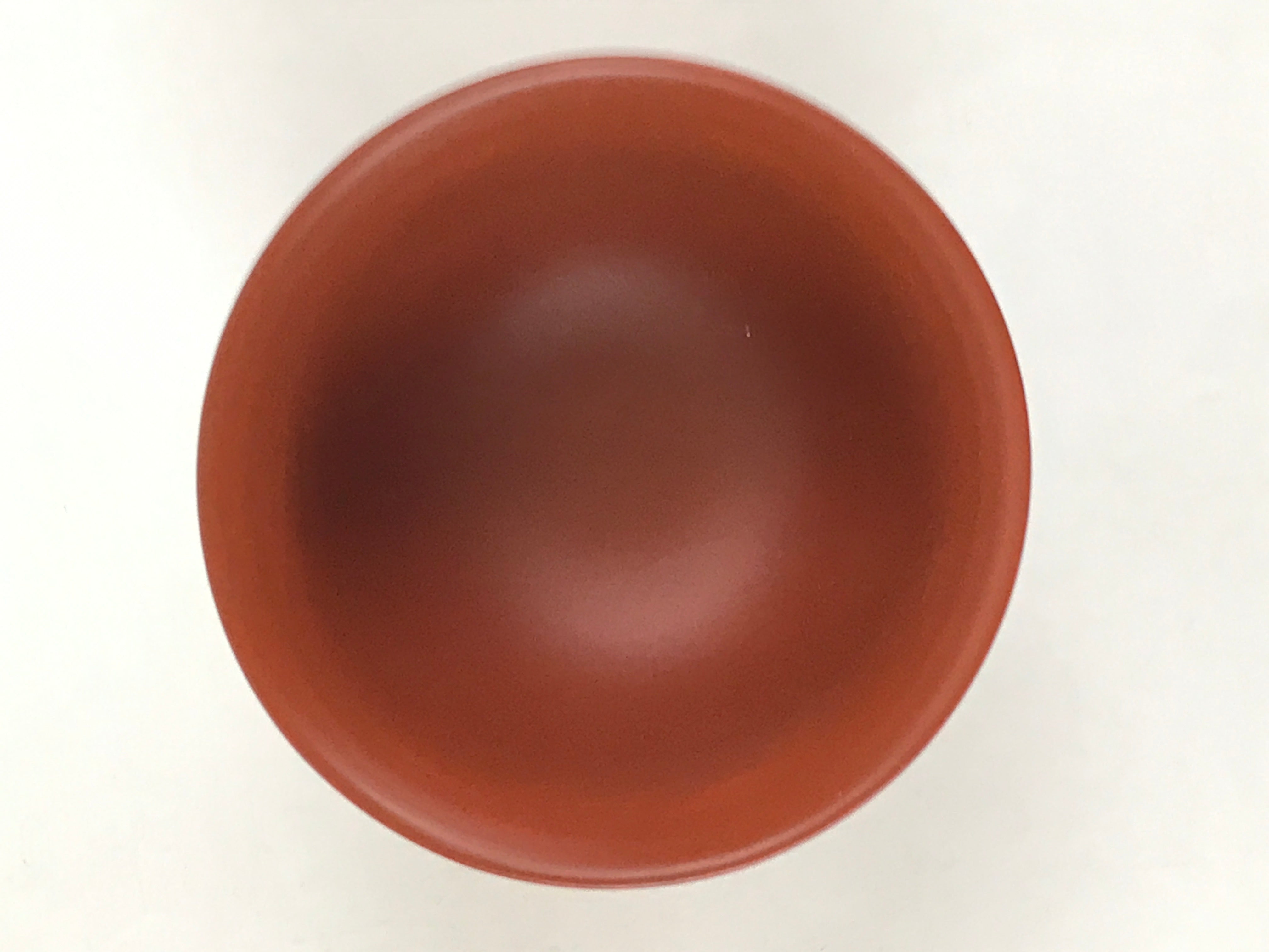 Japanese Tokoname ware Ceramic Teacup Vtg Pottery Yunomi Red Brown Bamboo TC337