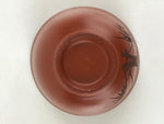 Japanese Tokoname ware Ceramic Teacup Vtg Pottery Yunomi Red Brown Bamboo TC337