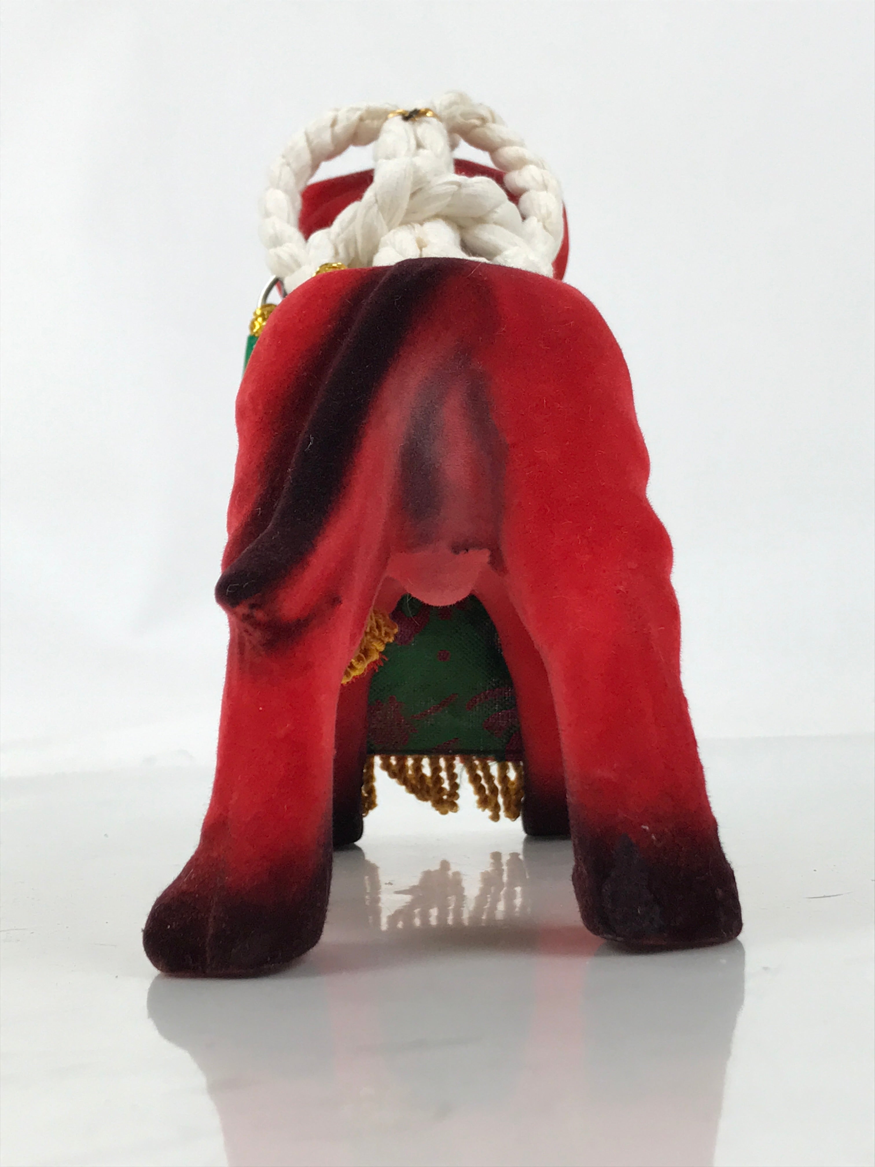 Japanese Tosa Fighting Dog Doll Statue Vtg Token Red Yokoduna Gold White PX791
