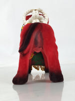 Japanese Tosa Fighting Dog Doll Statue Vtg Token Red Yokoduna Gold White PX791