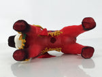 Japanese Tosa Fighting Dog Doll Statue Vtg Token Red Yokoduna Gold White PX791
