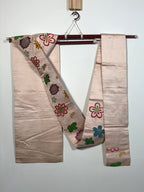 Japanese Traditional Clothes Kimono Obi Long Wide Waist Belt Pink Flower KM221