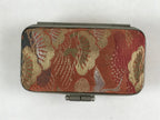 Japanese Traditional Craft Signature Stamp Case Vtg With Clasp Red KB71