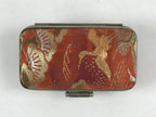 Japanese Traditional Craft Signature Stamp Case Vtg With Clasp Red KB71