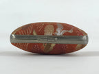 Japanese Traditional Craft Signature Stamp Case Vtg With Clasp Red KB71