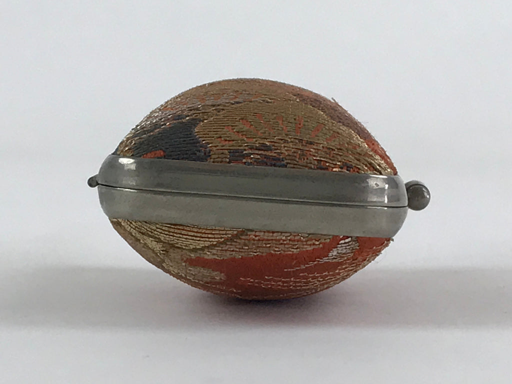 Japanese Traditional Craft Signature Stamp Case Vtg With Clasp Red KB71