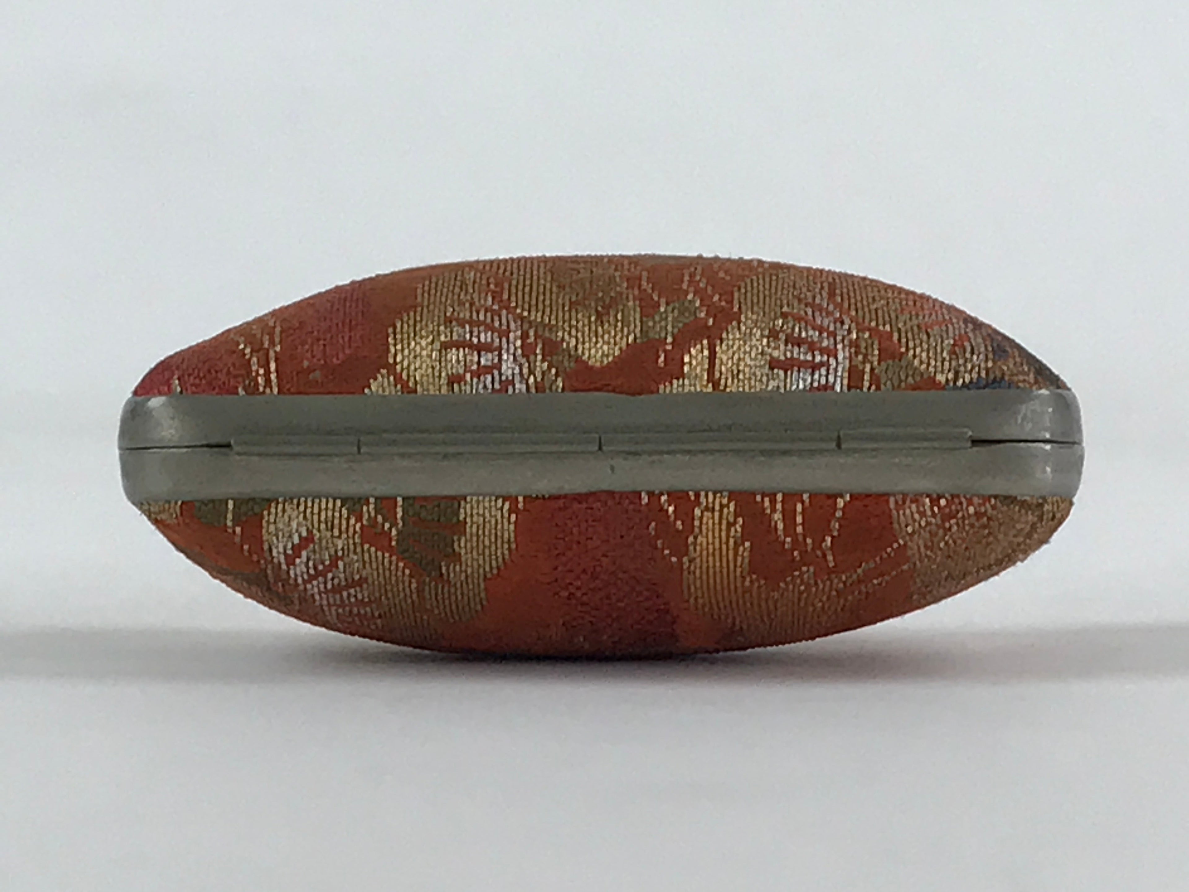 Japanese Traditional Craft Signature Stamp Case Vtg With Clasp Red KB71