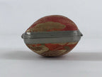 Japanese Traditional Craft Signature Stamp Case Vtg With Clasp Red KB71