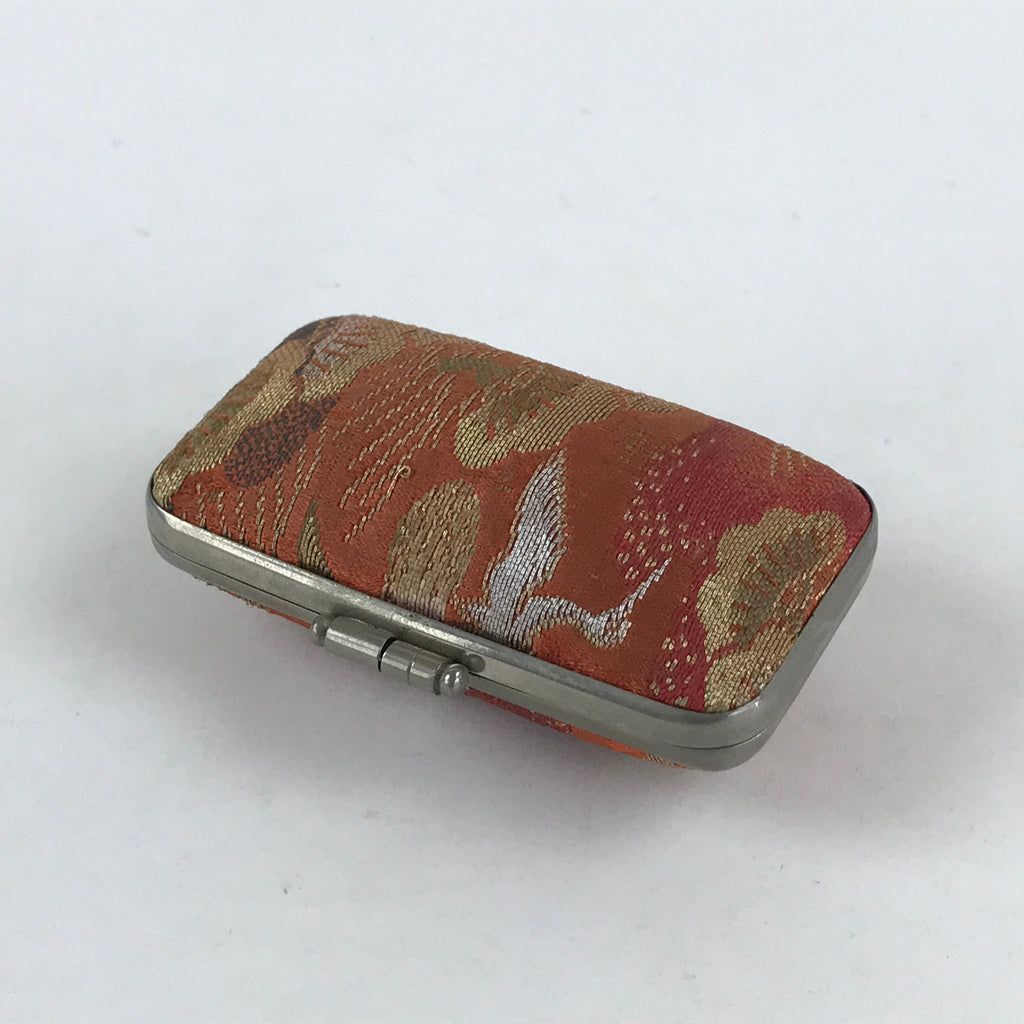 Japanese Traditional Craft Signature Stamp Case Vtg With Clasp Red KB71