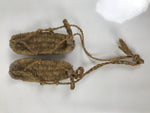 Japanese Traditional Footwear Waraji Rice Straw Sandals Vtg Woven Warazori JK871