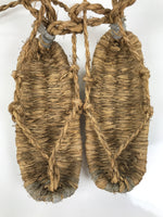 Japanese Traditional Footwear Waraji Rice Straw Sandals Vtg Woven Warazori JK871