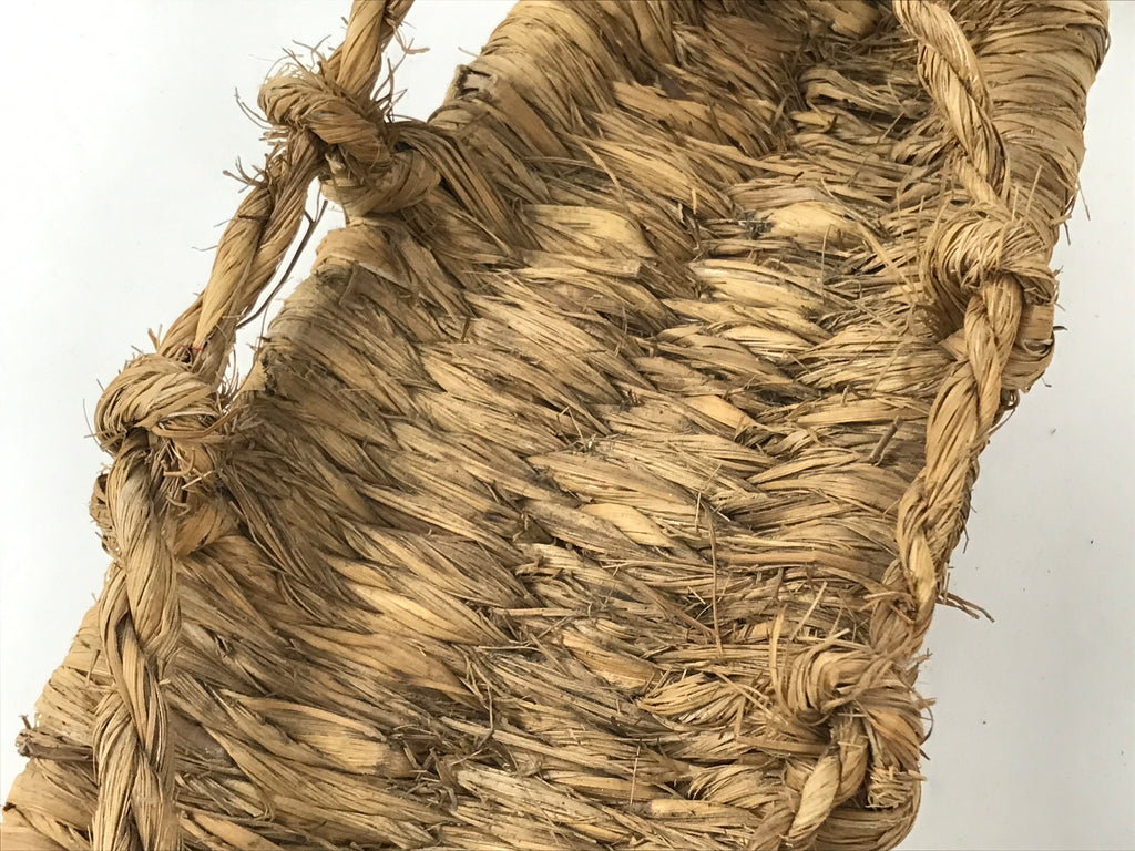 Japanese Traditional Footwear Waraji Rice Straw Sandals Vtg Woven Warazori JK871