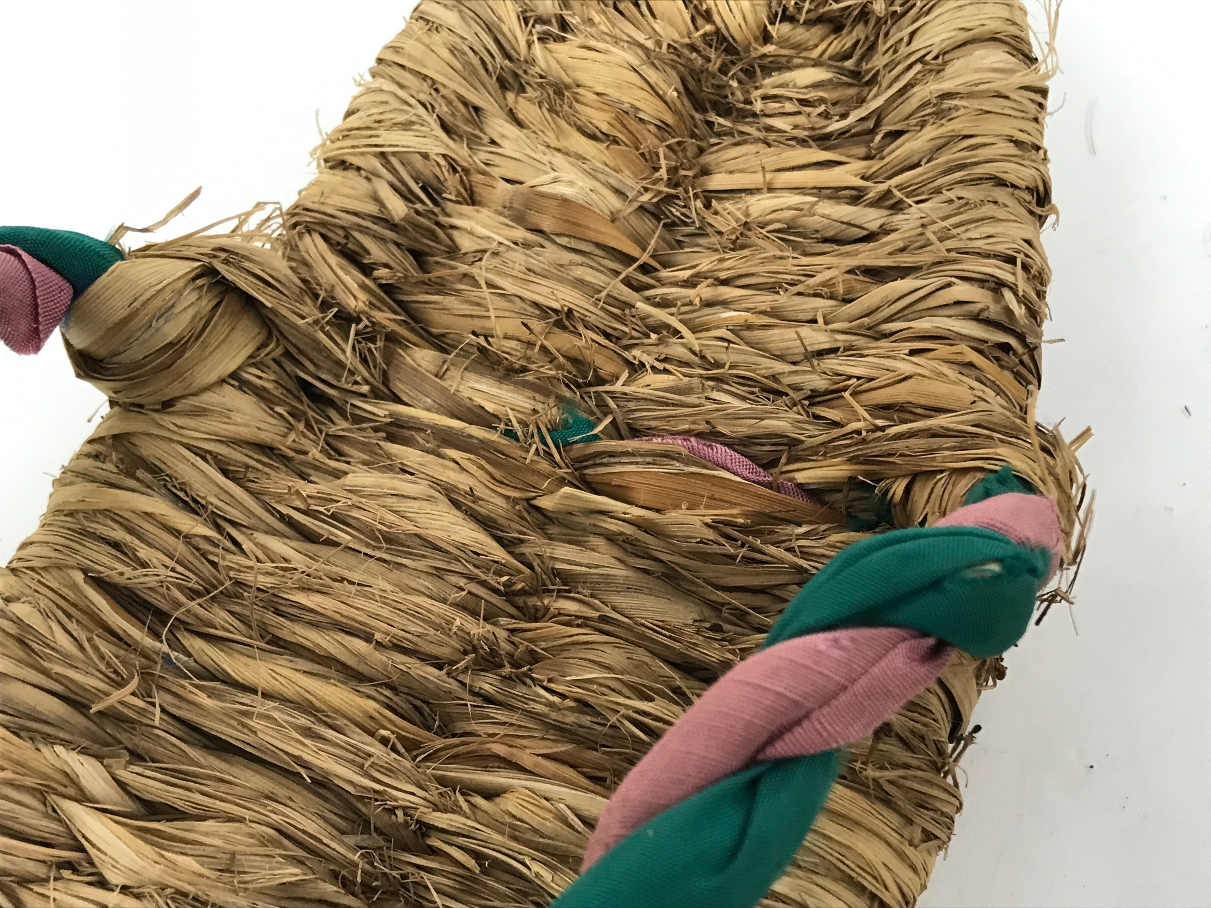 Japanese Traditional Footwear Warazori Rice Straw Sandals Vtg Woven Waraji JK869