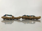 Japanese Traditional Footwear Warazori Rice Straw Sandals Vtg Woven Waraji JK869