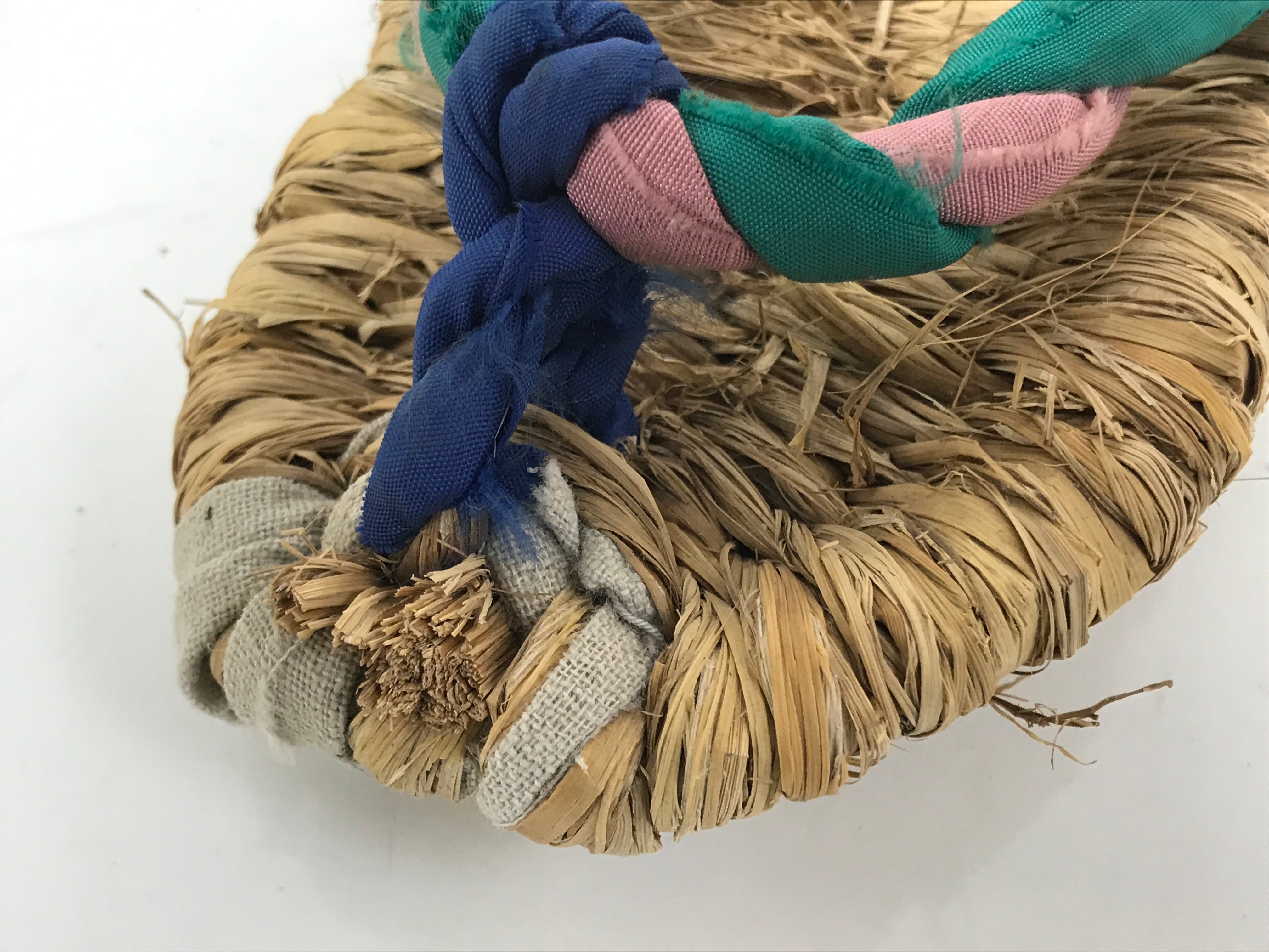 Japanese Traditional Footwear Warazori Rice Straw Sandals Vtg Woven Waraji JK869