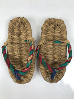 Japanese Traditional Footwear Warazori Rice Straw Sandals Vtg Woven Waraji JK870