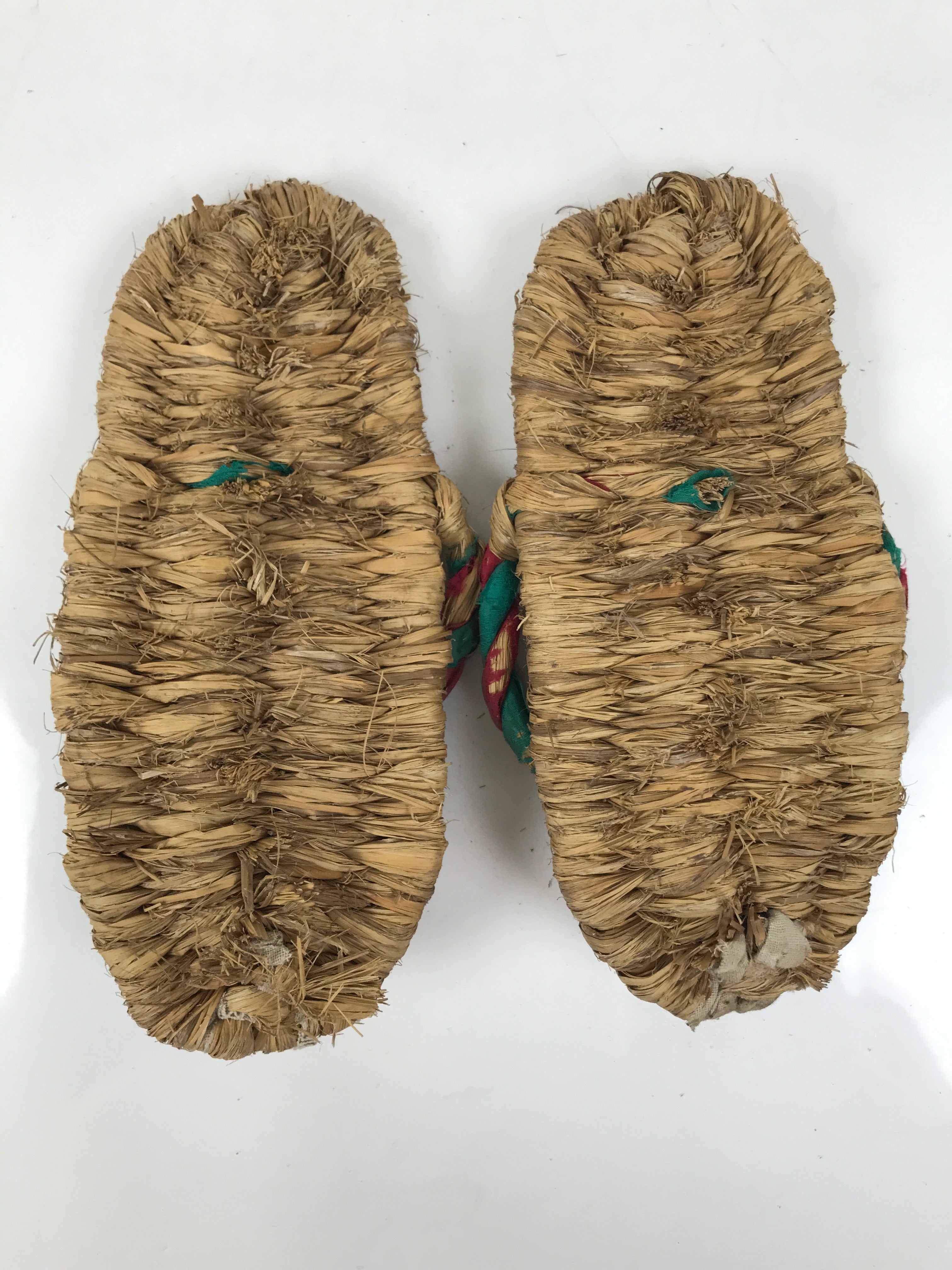Japanese Traditional Footwear Warazori Rice Straw Sandals Vtg Woven Waraji JK870