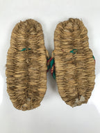 Japanese Traditional Footwear Warazori Rice Straw Sandals Vtg Woven Waraji JK870