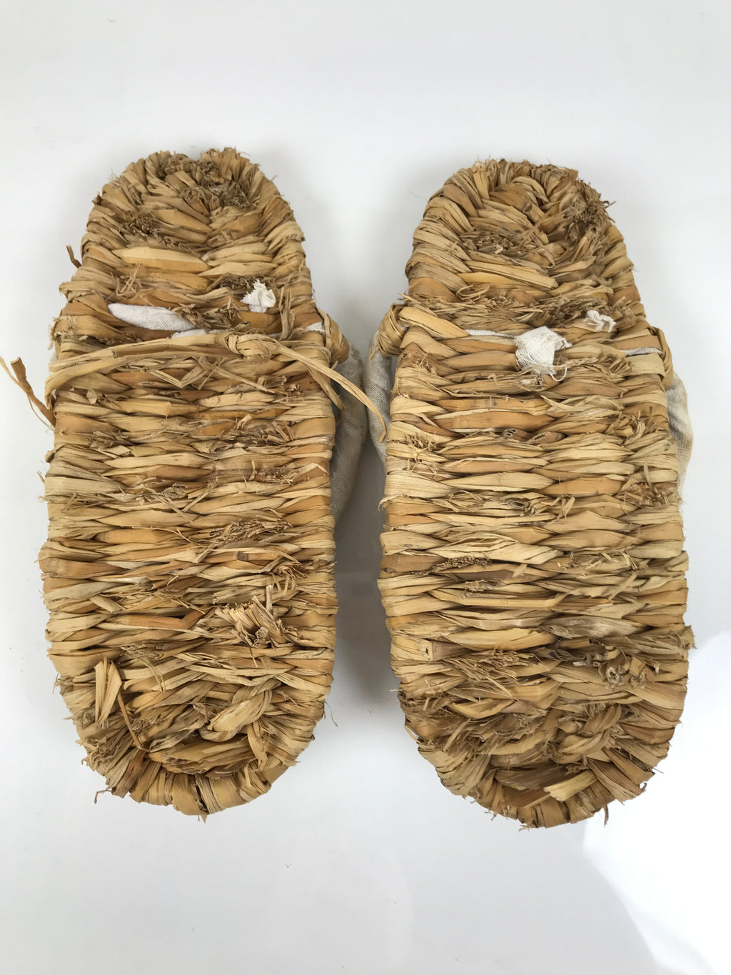 Japanese Traditional Footwear Warazori Rice Straw Sandals Vtg Woven Waraji JK921
