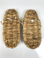 Japanese Traditional Footwear Warazori Rice Straw Sandals Vtg Woven Waraji JK921