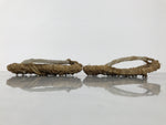 Japanese Traditional Footwear Warazori Rice Straw Sandals Vtg Woven Waraji JK921