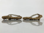 Japanese Traditional Footwear Warazori Rice Straw Sandals Vtg Woven Waraji JK922