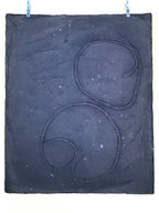 Japanese Traditional Handmade Washi Paper Display Art Vtg Rope Blue Yellow FL289