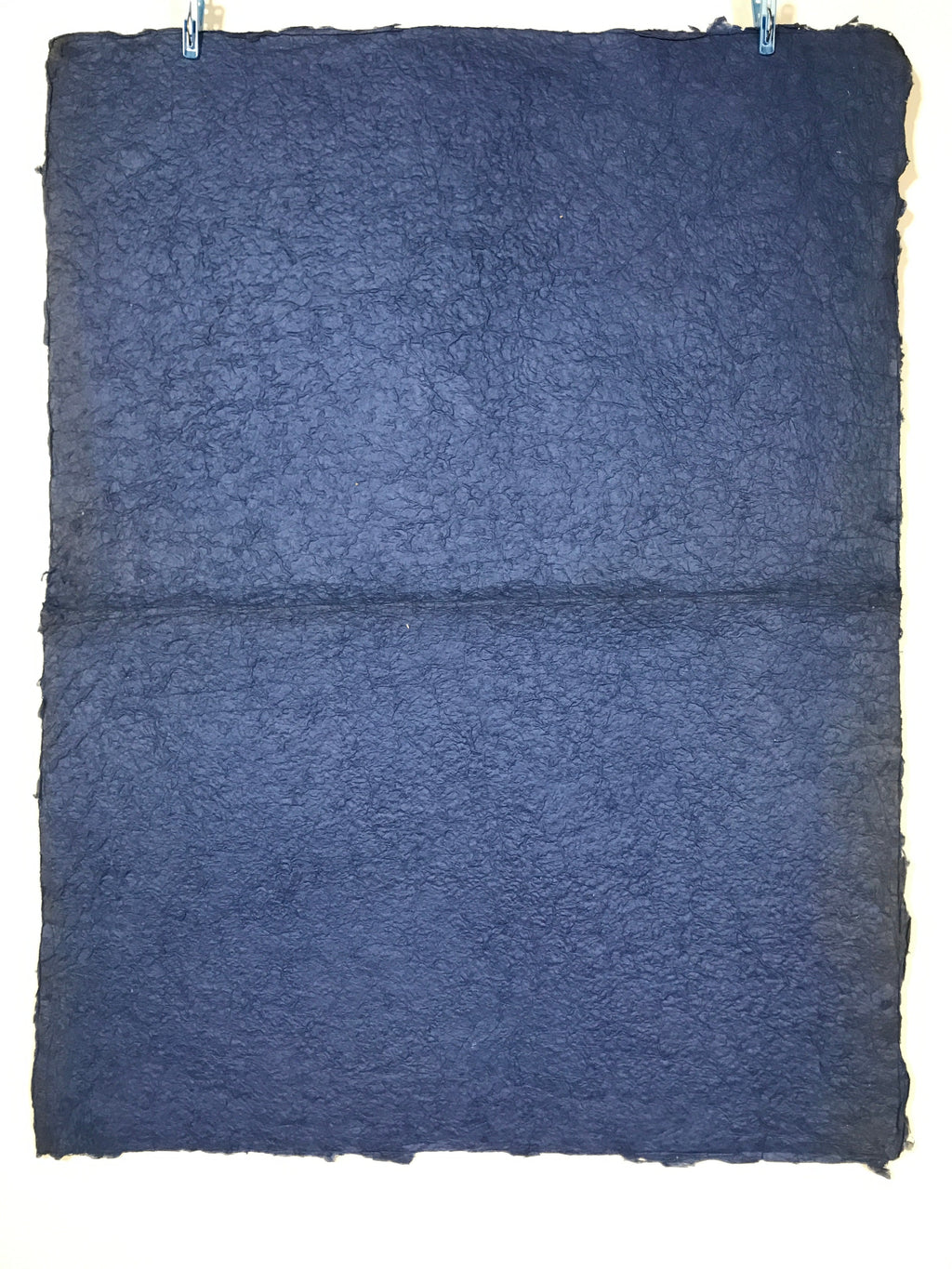Japanese Traditional Handmade Washi Paper Sheet Vtg Craft Material Blue FL281