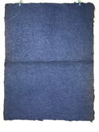 Japanese Traditional Handmade Washi Paper Sheet Vtg Craft Material Blue FL281