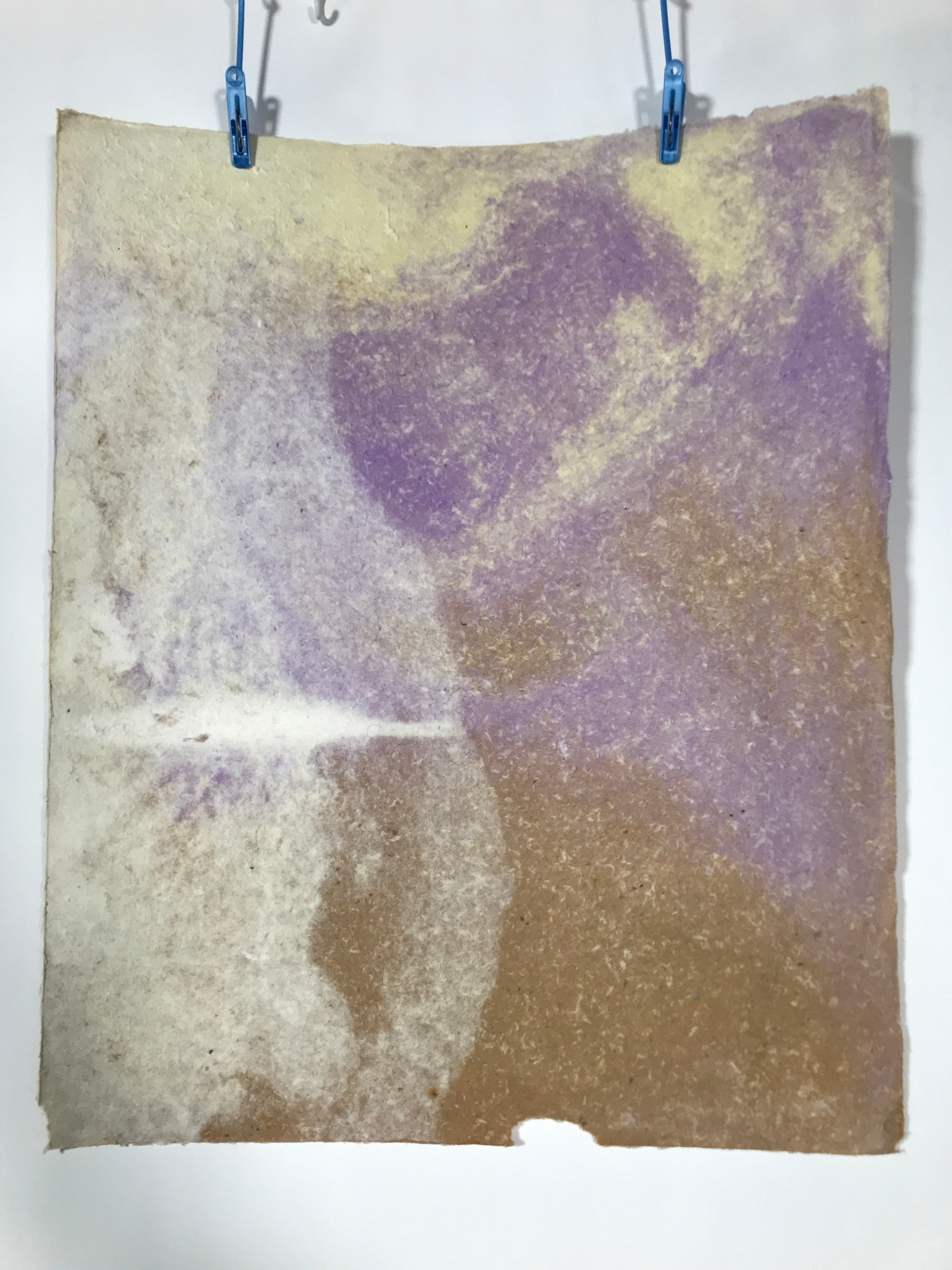 Japanese Traditional Handmade Washi Paper Sheet Vtg Craft Material Purple FL285