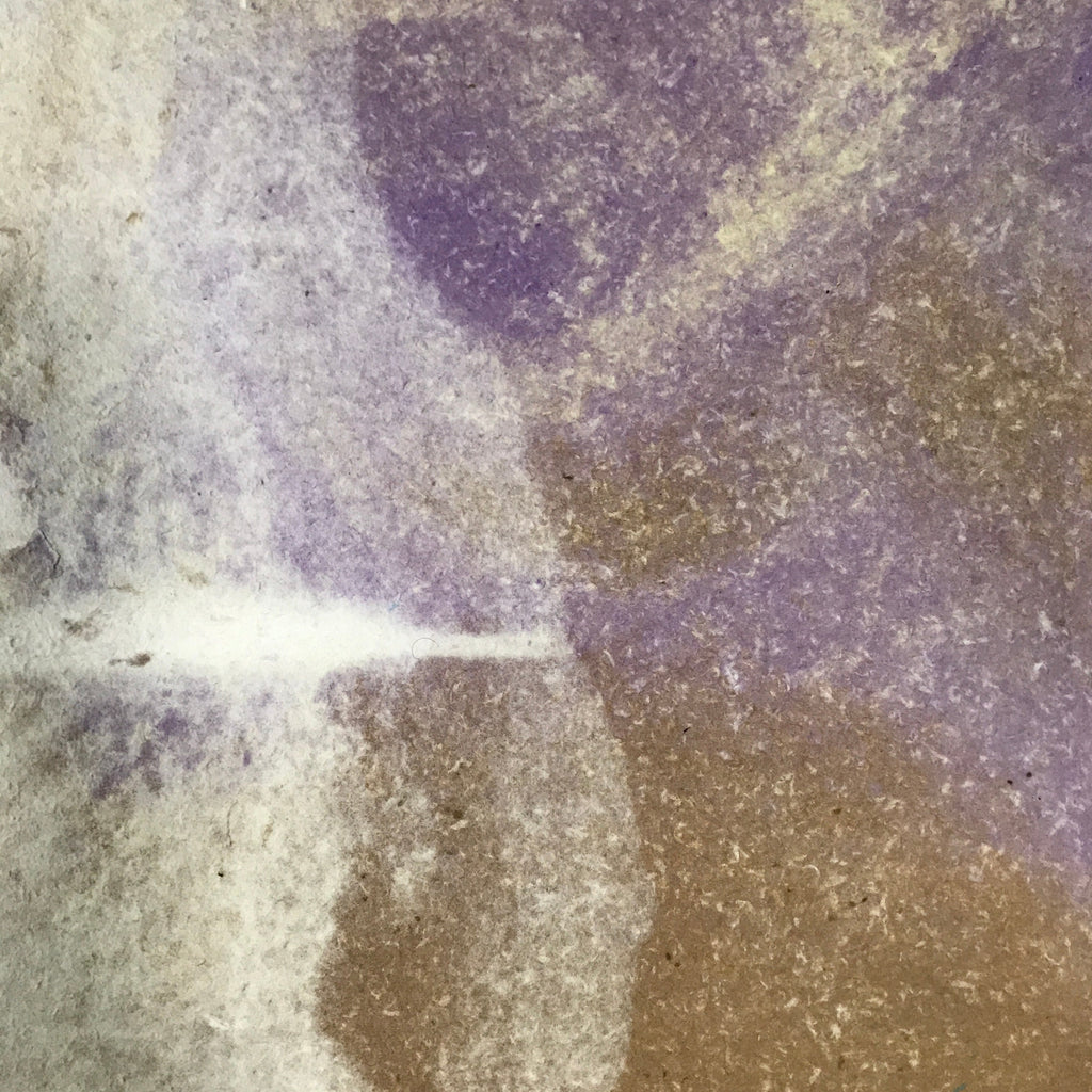 Japanese Traditional Handmade Washi Paper Sheet Vtg Craft Material Purple FL285